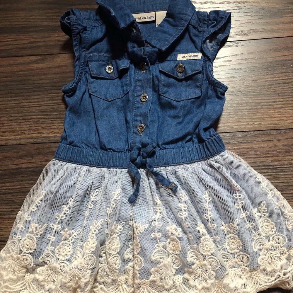 Calvin Klein denim sleeveless dress